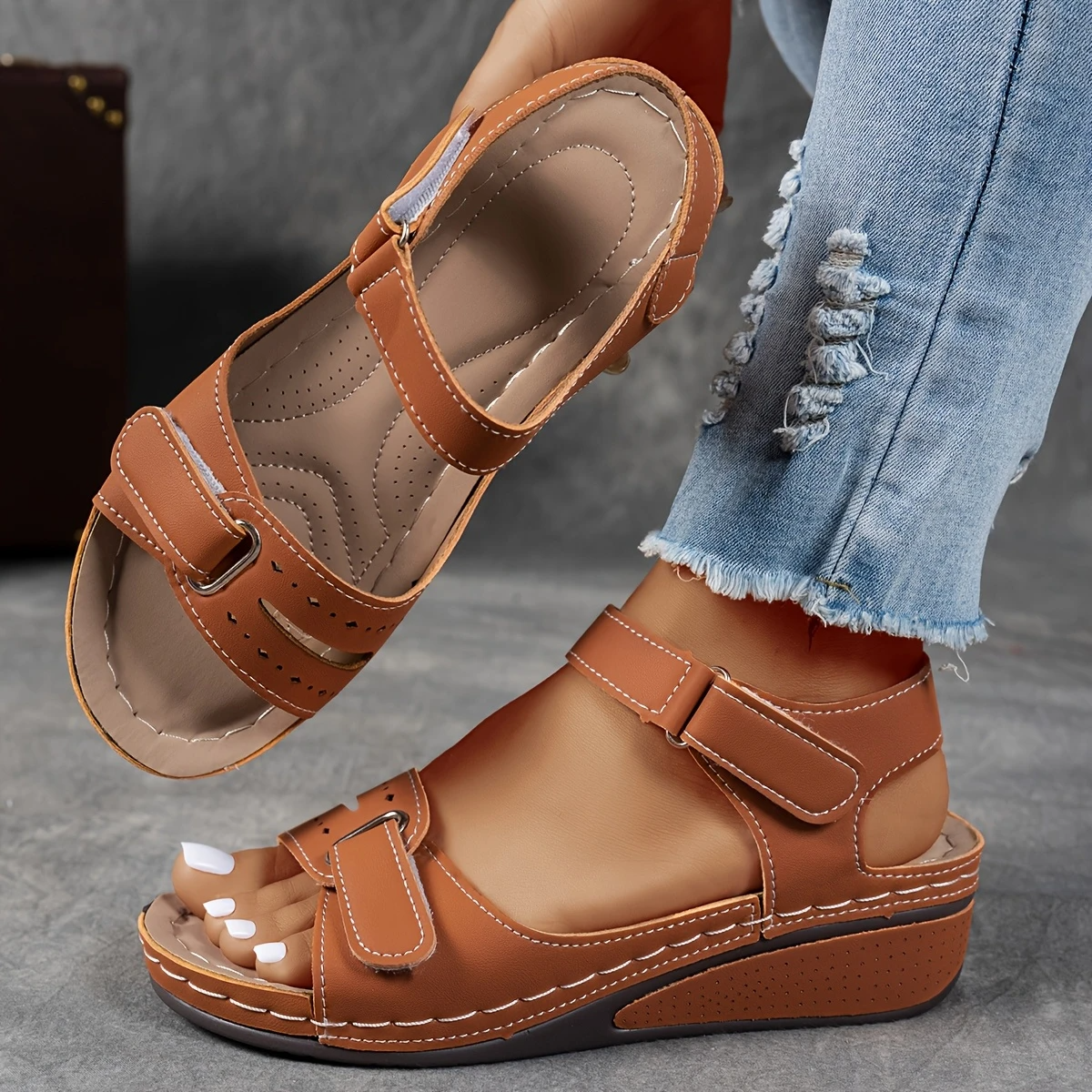 Variant image for Emily – Stylish Comfort Wedge Sandals-55
