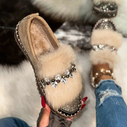 AuroraFur™ Sparkle Comfort Loafers