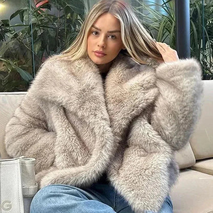 Veralyn Cropped Faux Fur Jacket