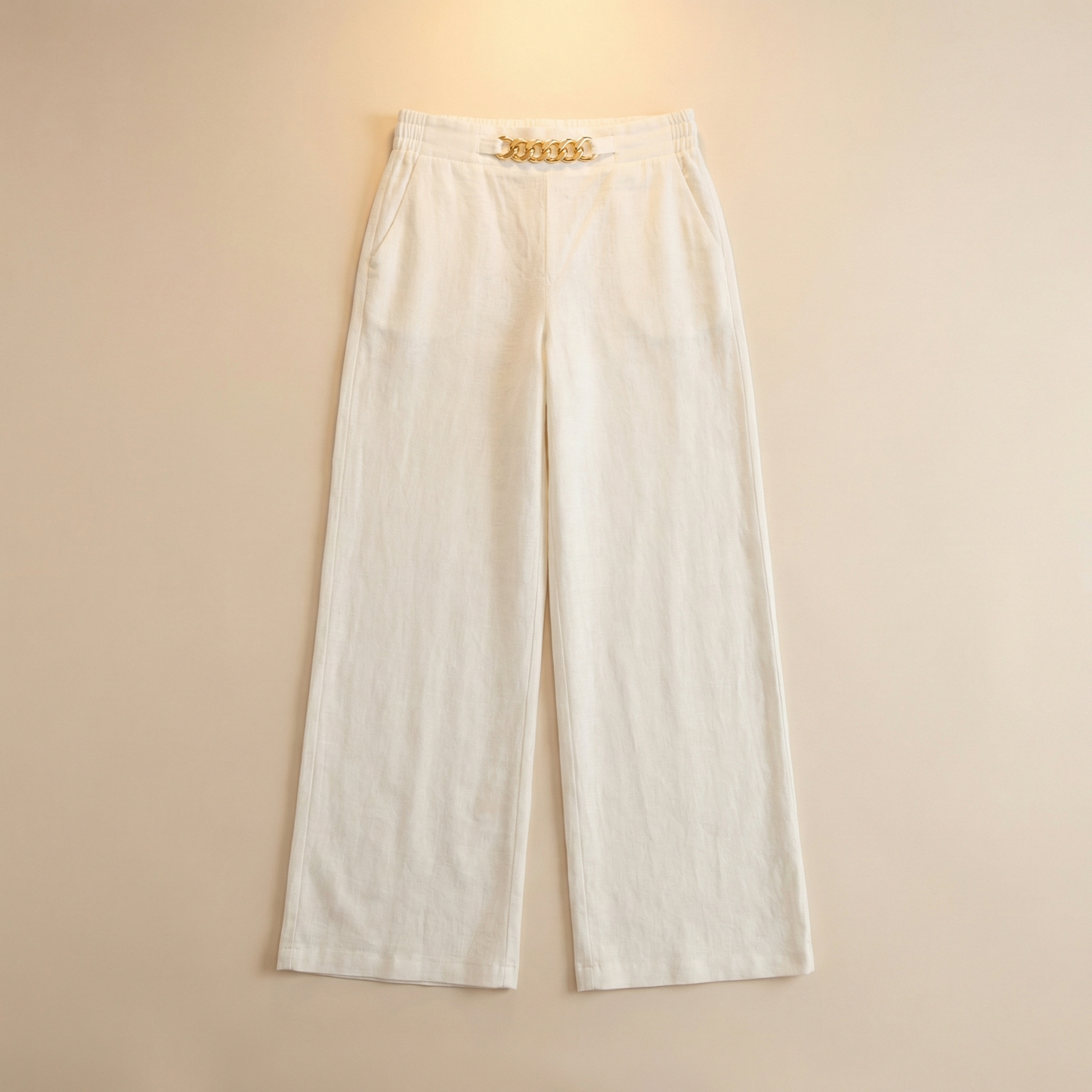 Florenza Gold-Detail Wide Trousers