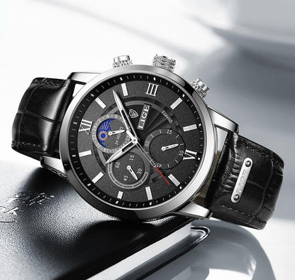 Lige Classic Moonphase Chronograph