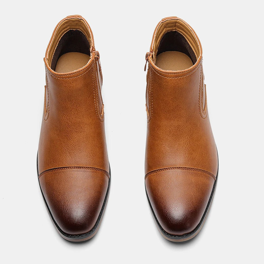The Marylebone™ – Cap-Toe Zip Boots