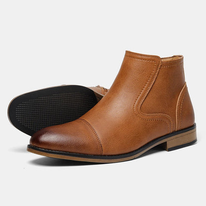 The Marylebone™ – Cap-Toe Zip Boots