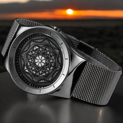 Noir Geometric Timepiece