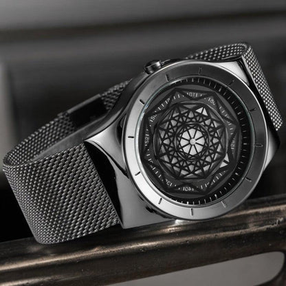 Noir Geometric Timepiece