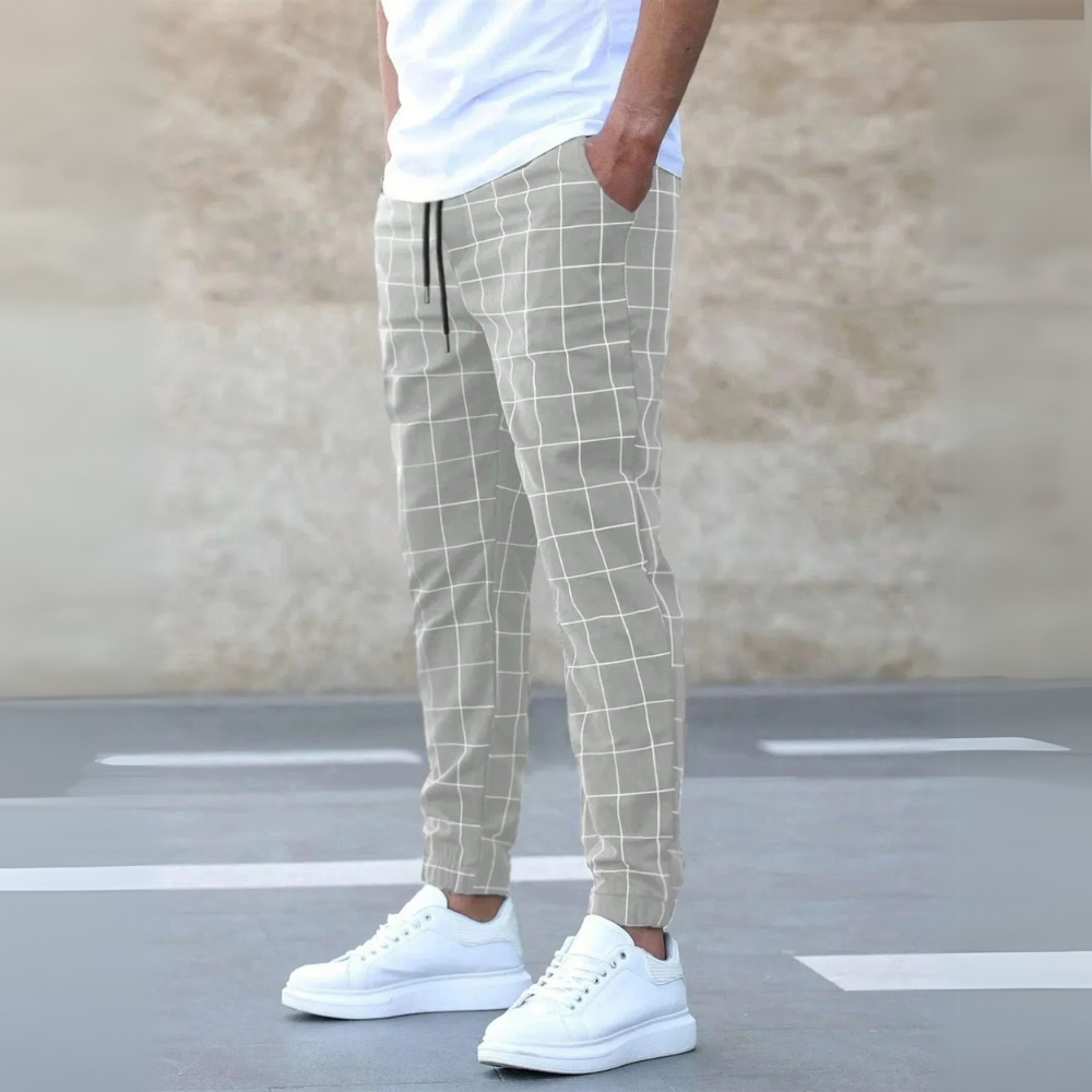 Gino – Chic Checkered Joggers
