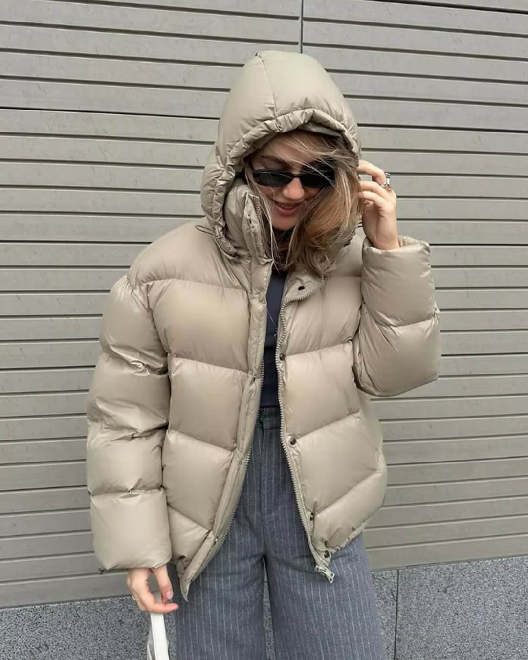 The Dalston™ – Hooded Cropped Puffer